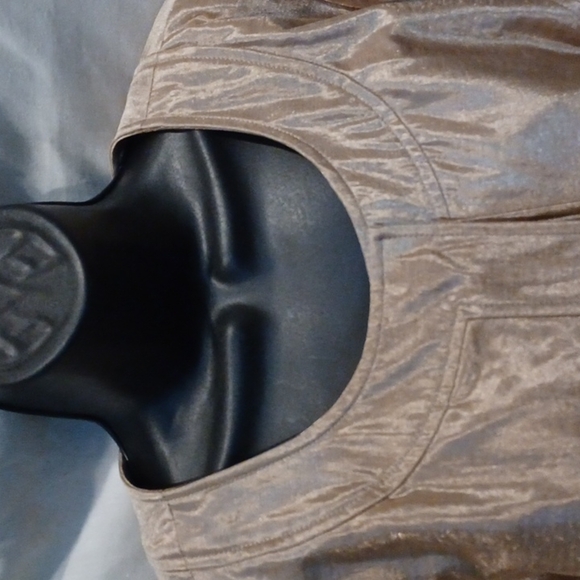 Victor Costa Occasion Womens Size M Metallic Snap Front Blazer Jacket - Picture 2 of 5